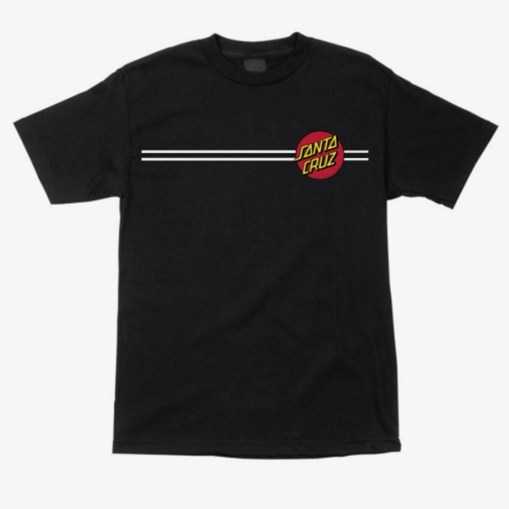 Santa Cruz Classic Dot Regular L - Black - Youth T-Shirt